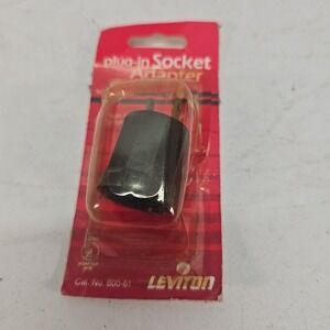 Leviton 61-B Brown Plug-In Light Socket Outlet Adapter Lampholder Plug 125V 600W